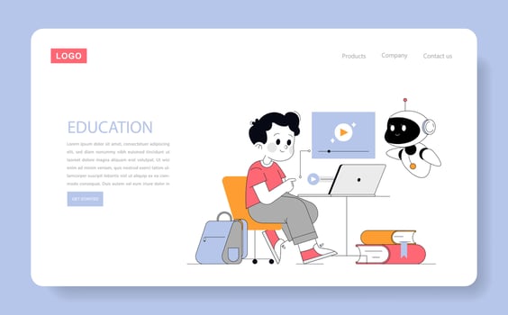 education. Flat Illustration vector