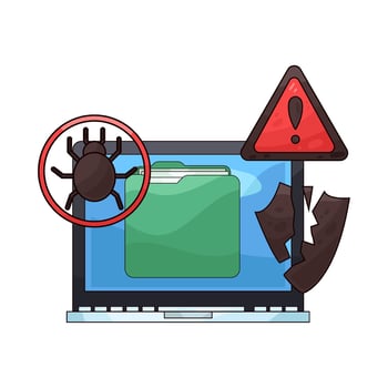 Danger of Virus Folders illustration vector