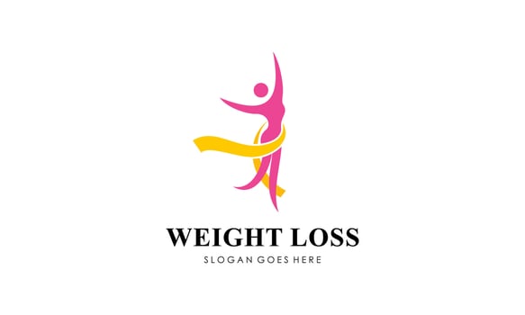 Weight Loss Logo Design Concept vector