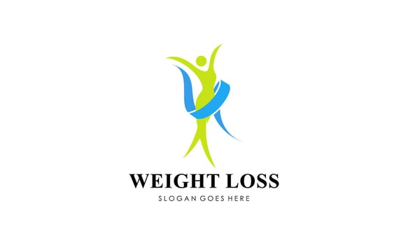 Logo Design Concept for Weight Loss. vector