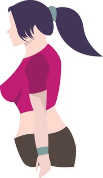 girl in pink vector