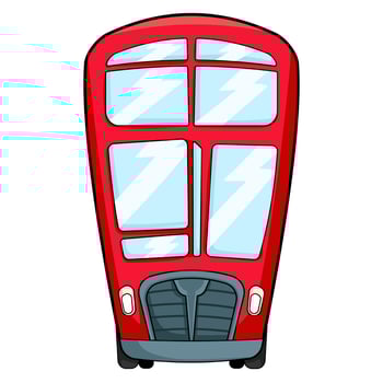 London double-decker bus in cartoon style vector