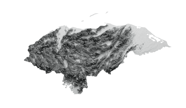 Honduras Map Honduras Flag Shaded relief Color Height map 3d illustration png