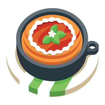 Italian cuisine concept with homemade lasagna pasta rotolo bake tomato sauce cream cheese and basil vector