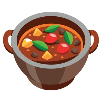 Beef stew with vegetables vector