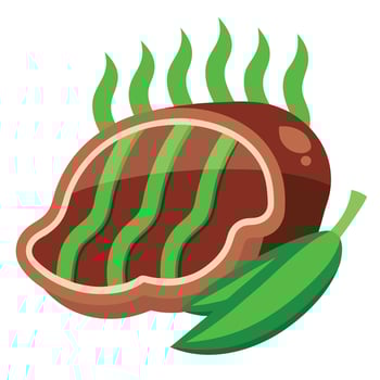 Brisket with Green Beans vector