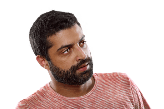 young brazilian model posing in casual clothes on neutral background png