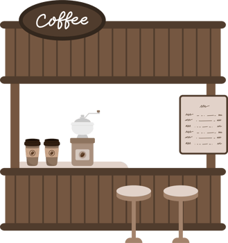 coffee food street market stall png