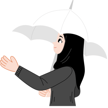 woman holding white umbrella png