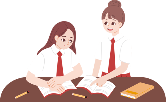 girls student study group png