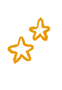 two yellow stars doodle scribble decoration png