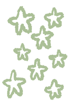 green stars doodle scribble decoration png