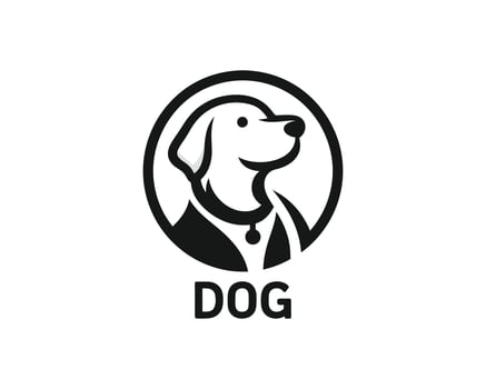 dog logo design template vector
