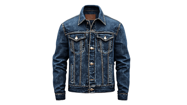 a denim jacket on a transparent background png