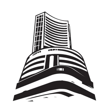Stock exchange building, Mumbai, India vector