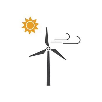 Windmill logo icon vector