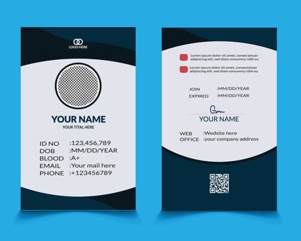 Modern ID card design vector
