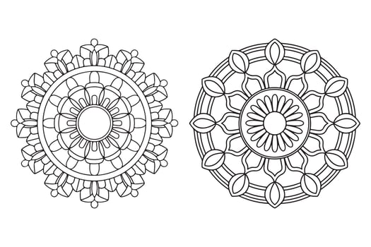 Ornamental Mandala Designs Islamic Art for Tattoos and Coloring Books vector