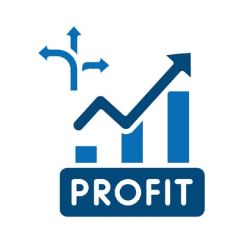 Profit Pathway icon line illustration vector