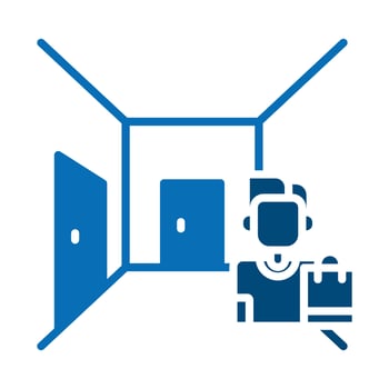 Customer Corridor icon line illustration vector