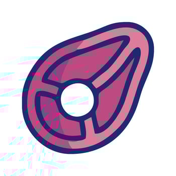 a pink and purple egg icon vector