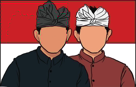 illustration of bali candidate in regional elections vector