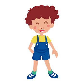 Cartoon happy boy. vector