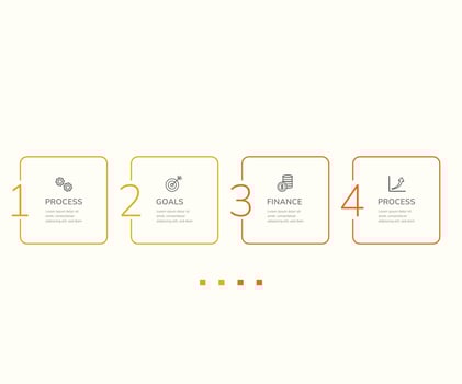 Modern Business Infographic template. Infographic design with icons and 4 options or steps. Thin line . Infographics business concept. low charts, presentations, banners, printed materials vector