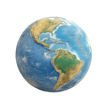 Radiant Earth Globe with Transparent Background A detailed depiction of the Earth s continents and oceans, brilliantly rendered with intricate accuracy. png