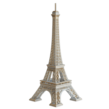 Intricate Eiffel Tower Model Stunning Architectural Miniature on Clear Canvas png