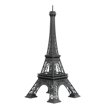 Elegant Model of Eiffel Tower on Clear Background A Meticulous Representation in Fine Detail png