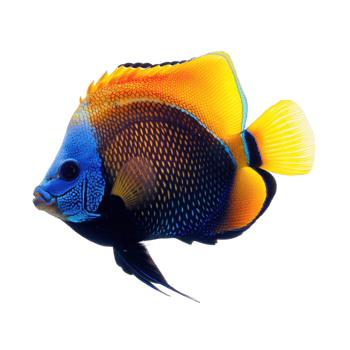 Colorful Tropical Fish Gliding Gracefully in Pristine Aquarium Waters png