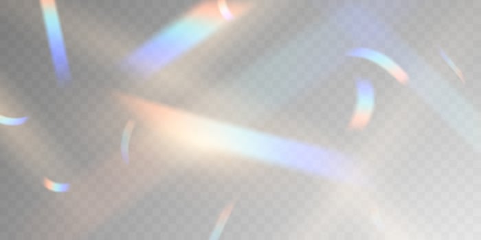 Multicolored light effect and zigzag ribbons falling from above on streamer, tinsel vector