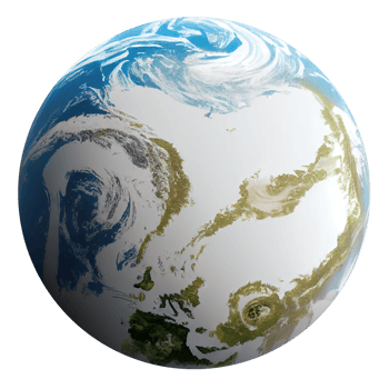 Vivid Depiction of Earth Stellar Realism Against Clear Canvas png