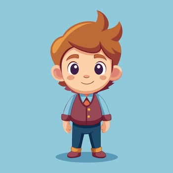 Smiling Boy Ready for Fun vector