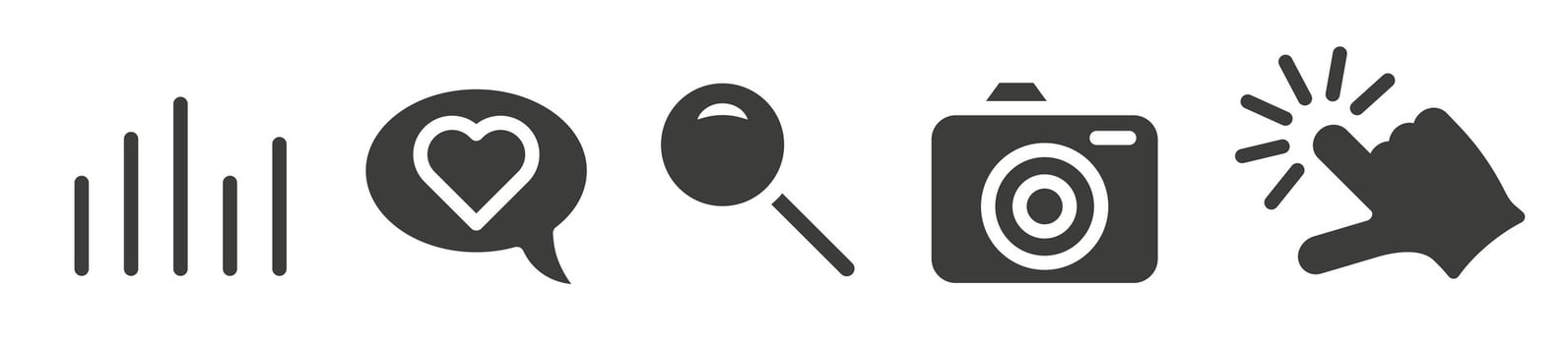 Dark interface icons. User interface. Interface icons, for commercial purposes. vector