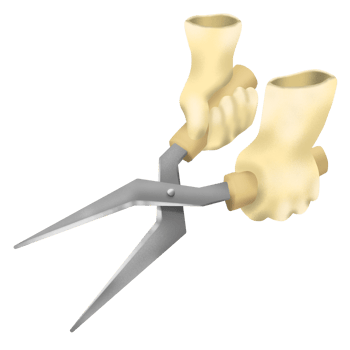 holding gardening scissors png