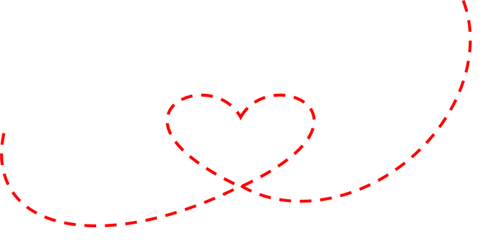 Red Love Line Path png