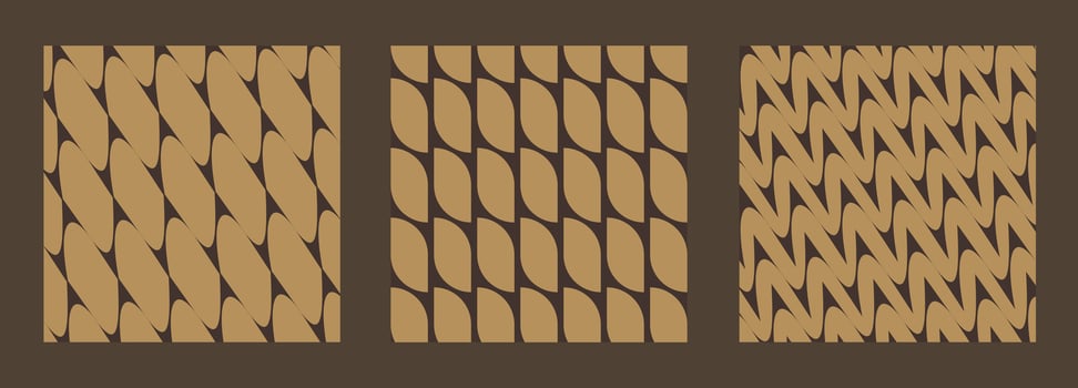 Set of geometric pattern. Abstract background with wicker elements. vector