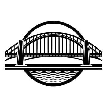 Bridge Icon Silhouette Logo Isolated Design vector