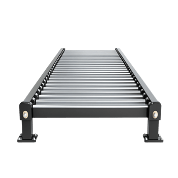 Horizontal Metallic Bar with Supports for Conveyor Belt System png