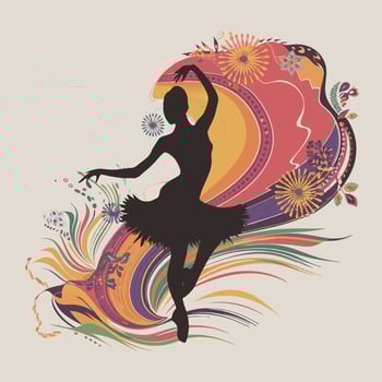 Hispanic Heritage Month Dance Silhouette Illustration Art vector