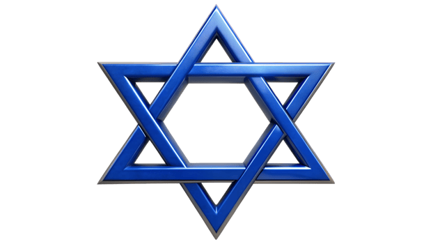 Blue Star of David Jewish identity transparent png