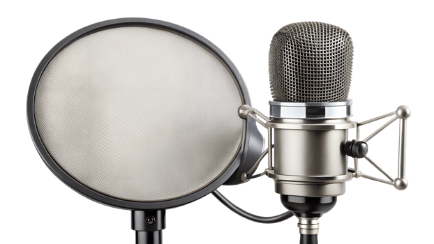 Microphone setup for recording vocals in studio transparent png