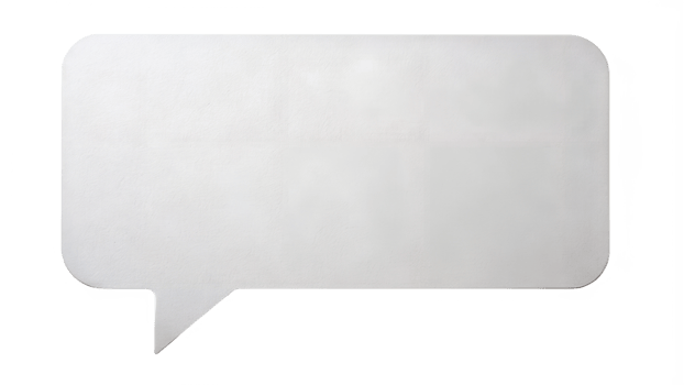 Blank speech bubble for creative design transparent png