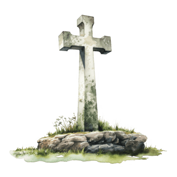 Gravestone Isolated on a Transparent Background png