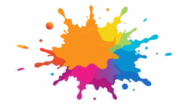 Multicolor Watercolor splash on white background vector