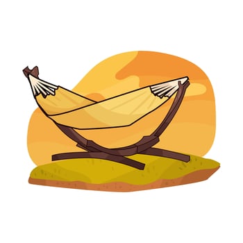 illustration of yellow hammock vector