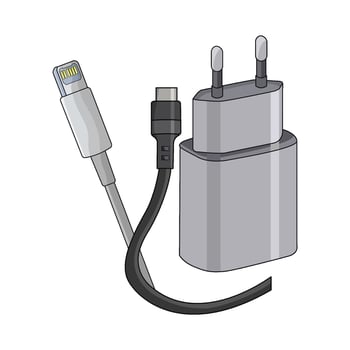 phone charger adapter vector