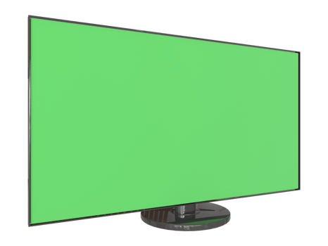 Led monitor or TV with Green Screen Chroma Key background. png
